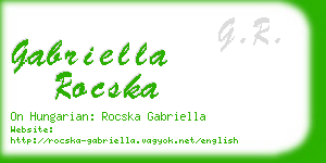 gabriella rocska business card